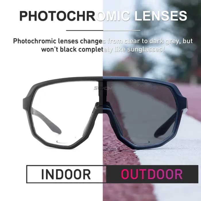 Lunettes photochromiques de cyclisme pour homme et femme