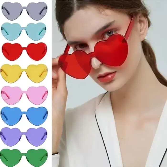 Lunettes de soleil en forme de cœur pour homme