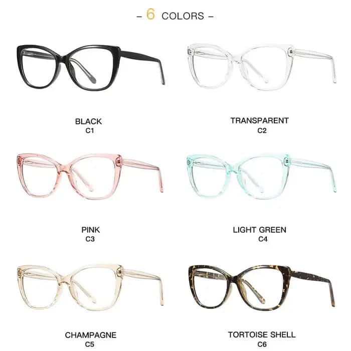 Gmei optique mode femmes lunettes oeil de chat cadre Transparent clair femme myopie Prescription