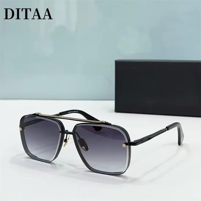 DITAA MACH-SIX limité marque de luxe hommes lunettes de soleil femmes pilote alliage