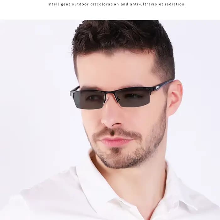 Lunettes de lecture photochromiques progressives pour hommes