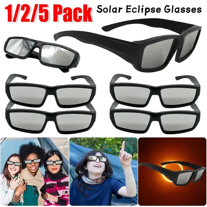 1/2/5 pièces lunettes d'éclipse solaire