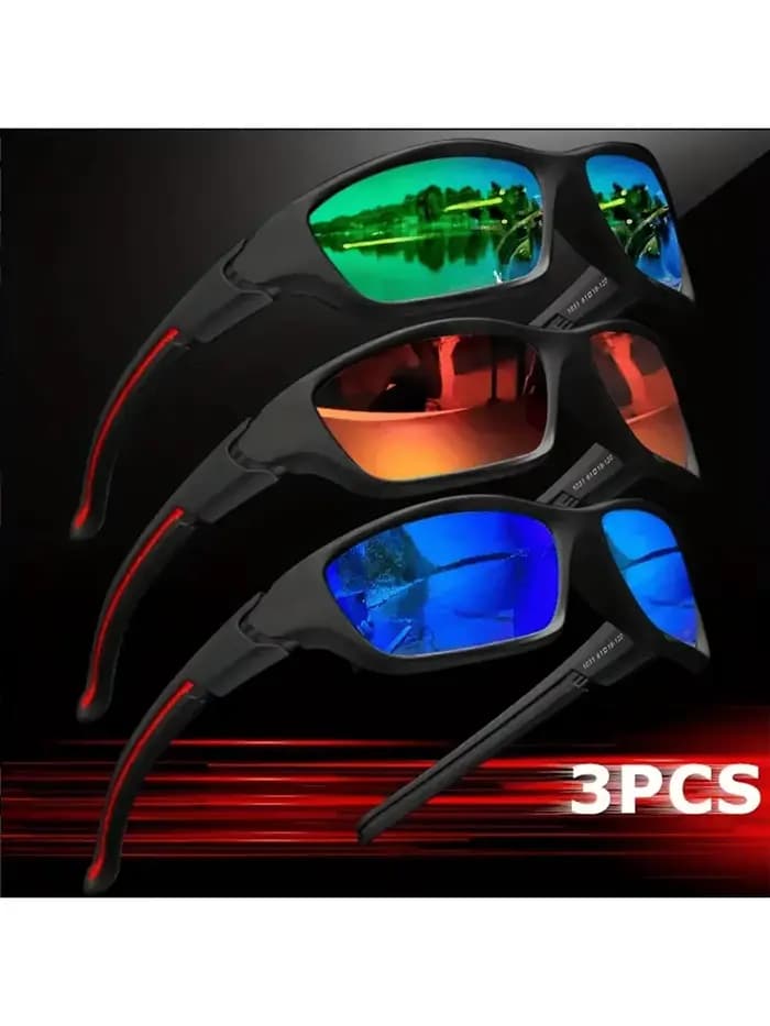 3 paires de lunettes de soleil pour hommes