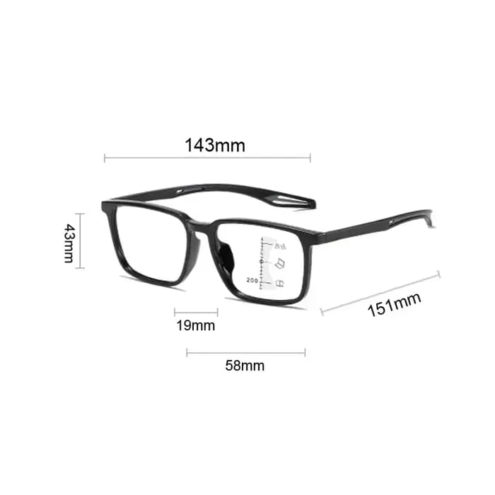 Lunettes progressives multifocales à la mode