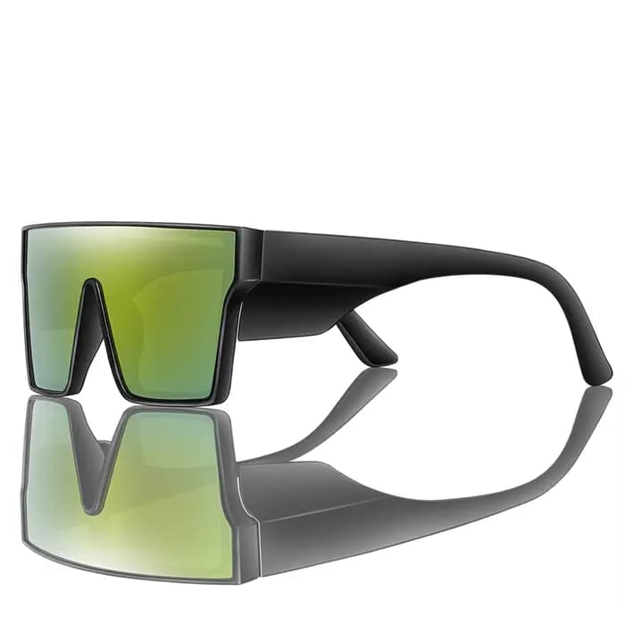 Lunettes de soleil à grande monture colorée pour cyclisme