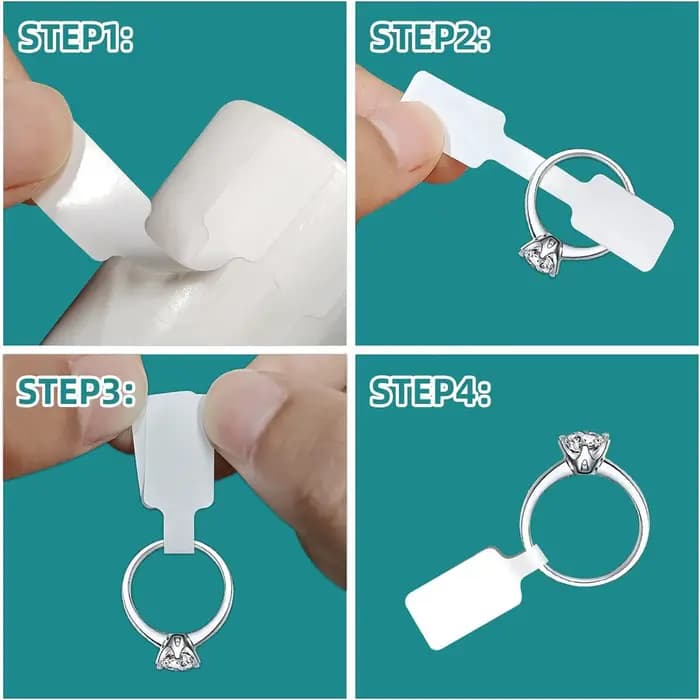 500 autocollants/rouleau en papier Kraft pour prix, étiquettes de prix pour bijoux, autocollants blancs vierges auto-adhésifs pour bagues, colliers, boucles d'oreilles