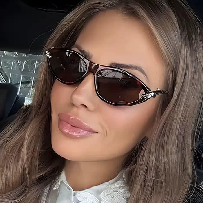 Mode Ovale Lunettes De Soleil Femmes 2026 Luxe Vintage Nouveau Oeil De Chat