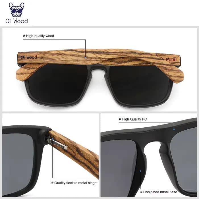 Oi bois femmes lunettes de soleil