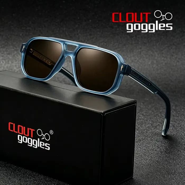 CLOUT GOGGLES Lunettes de soleil classiques de pilote pour hommes et femmes