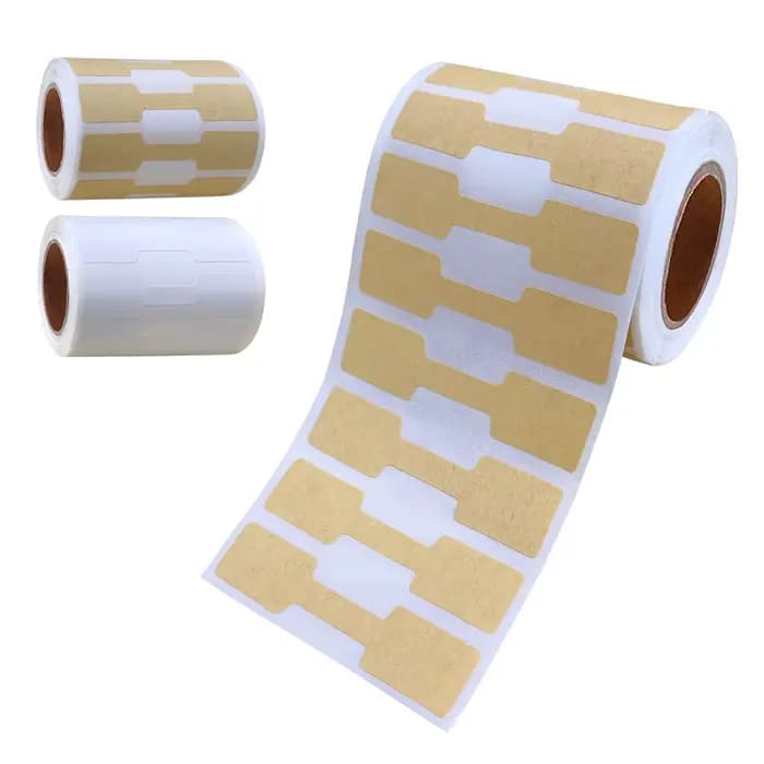 500 autocollants/rouleau en papier Kraft pour prix, étiquettes de prix pour bijoux, autocollants blancs vierges auto-adhésifs pour bagues, colliers, boucles d'oreilles