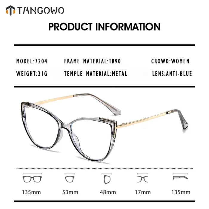 TANGOWO Lunettes de vue pour femmes