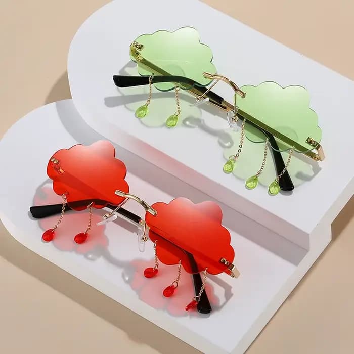 Lunettes de soleil à pampilles en forme d'étoile