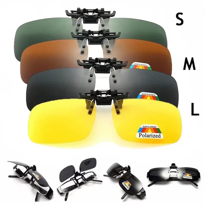 1pc photochromique polarisé pince sur lunettes de soleil hommes caméléon