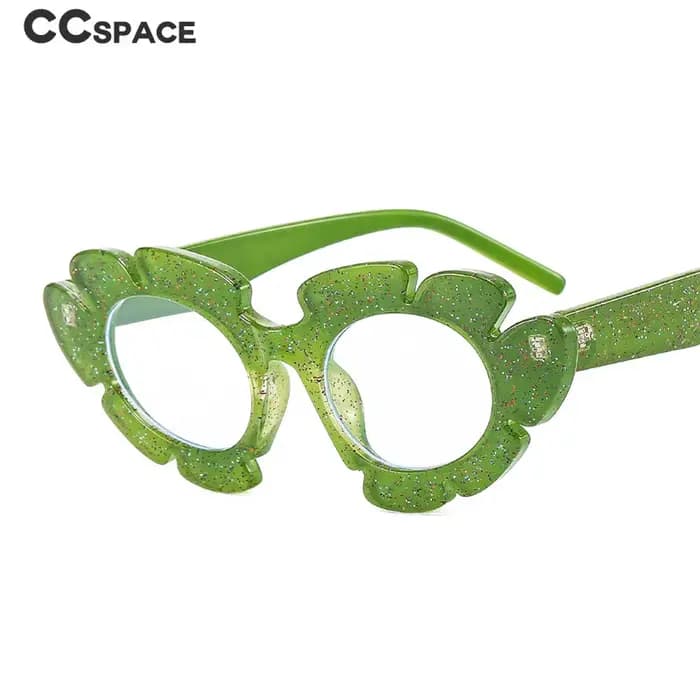 Lunettes anti-bleu colorées en forme de pétale pour femmes