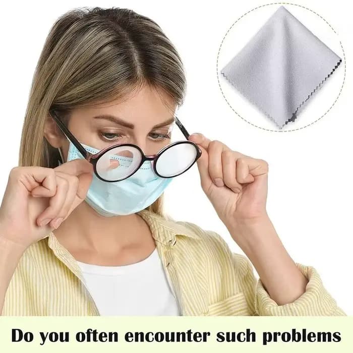 10 pièces Anti-buée daim lunettes tissu réutilisable microfibre