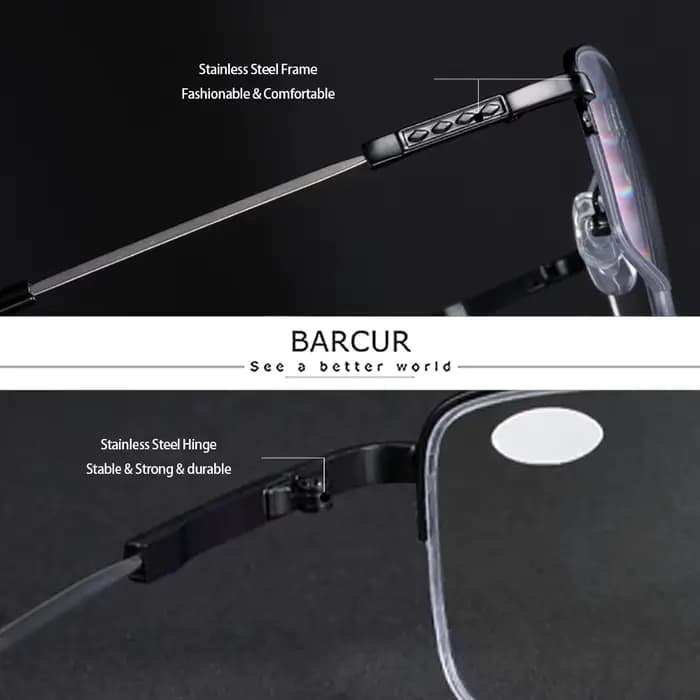 BARCUR – lunettes de lecture bifocales progressives pour hommes et femmes
