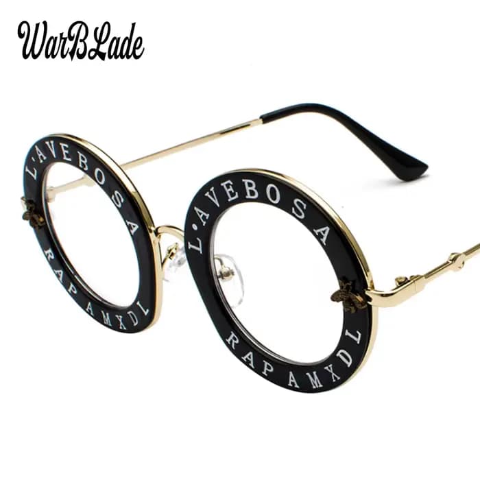 Lunettes de soleil rondes rétro noires pour hommes et femmes