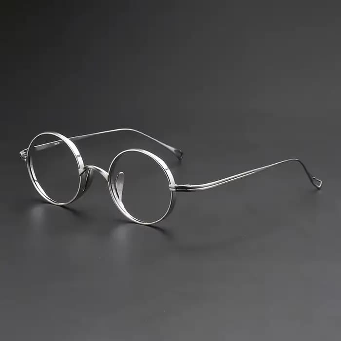 Japon hommes classique rétro rond titane cadre lunettes femmes à la main optique myopie lentille