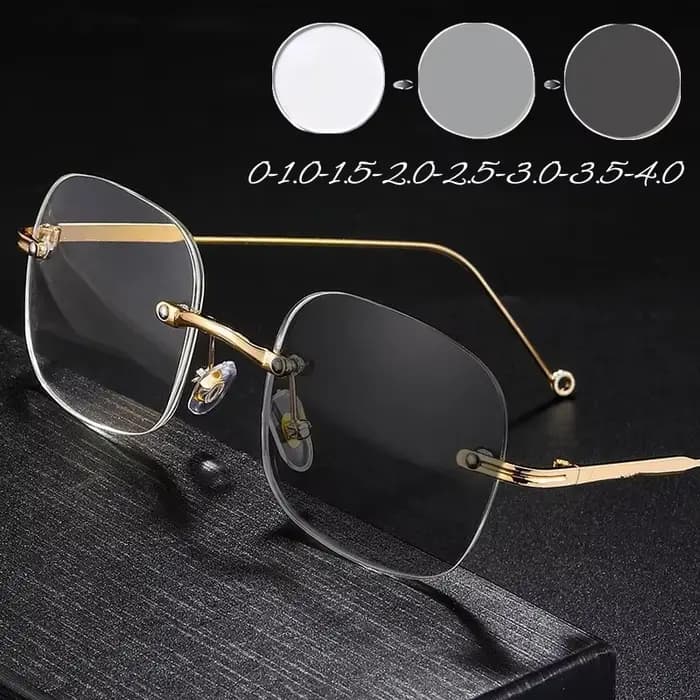 Lunettes de myopie photochromiques sans monture pour femmes