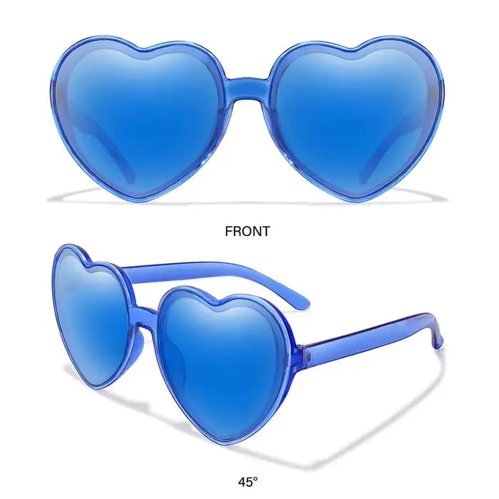 Lunettes de soleil tendance en forme de cœur pour femme