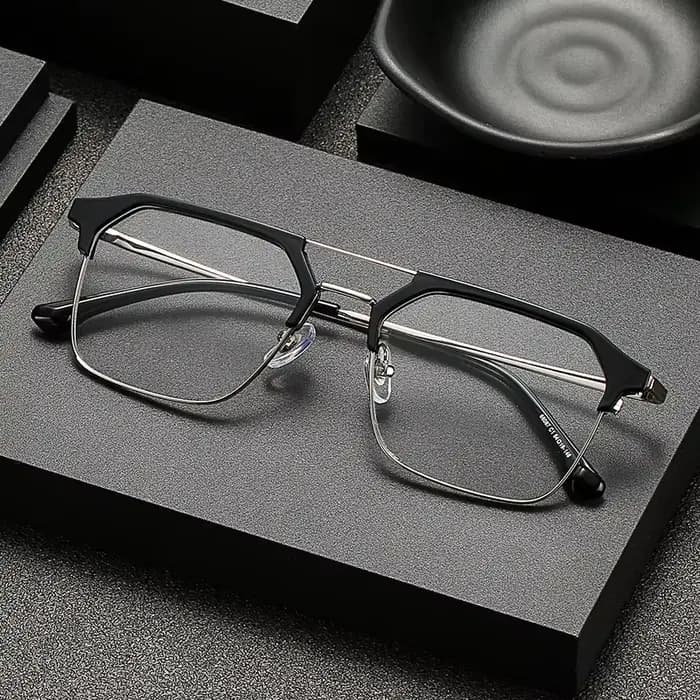Lunettes anti-lumière bleue demi-cerclées tendance