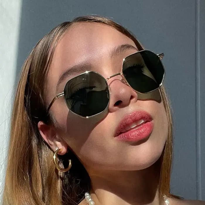 Lunettes de soleil octogonales pour femmes