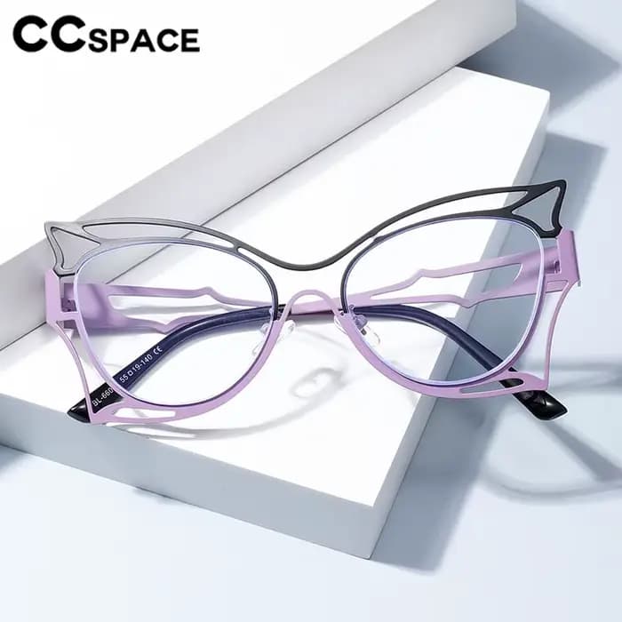Lunettes papillon ajourées pour femmes