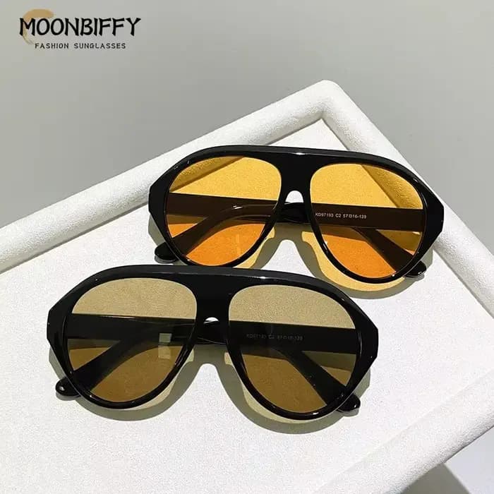 Mode pilote surdimensionné lunettes de soleil