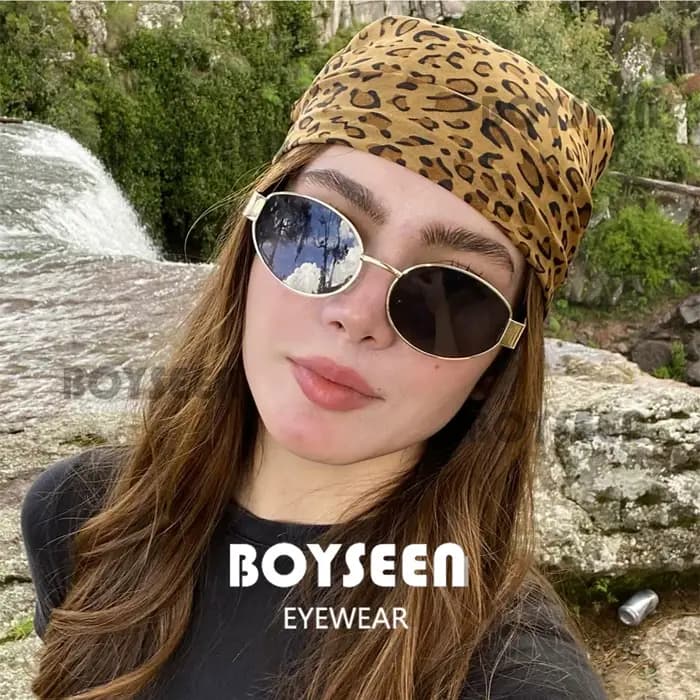 Lunettes de soleil à monture ovale pour femmes