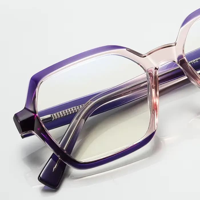 CLLOIO dames tendance Style de rue lunettes polygonales changement progressif cadres bleu lumière filtre