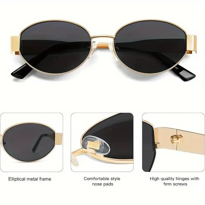 Lunettes de soleil ovales à la mode pour femmes
