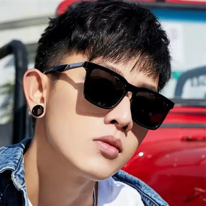 Lunettes de soleil rétro coréennes pour hommes