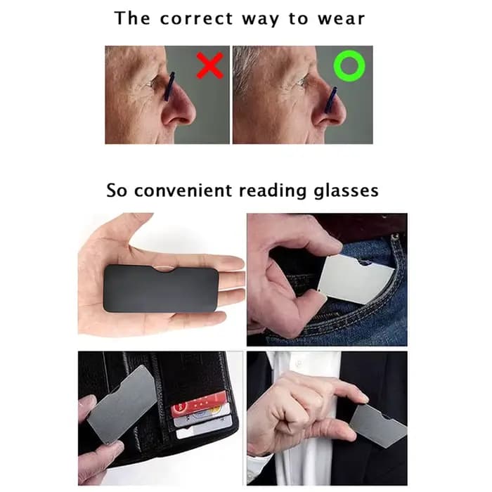 NONOR TR Clip nez pont Mini lunettes de lecture 1.0 à 3.5