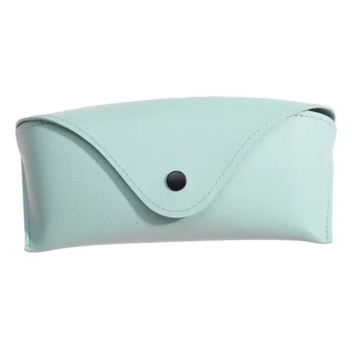 Boîte à lunettes en cuir haut de gamme de couleur unie