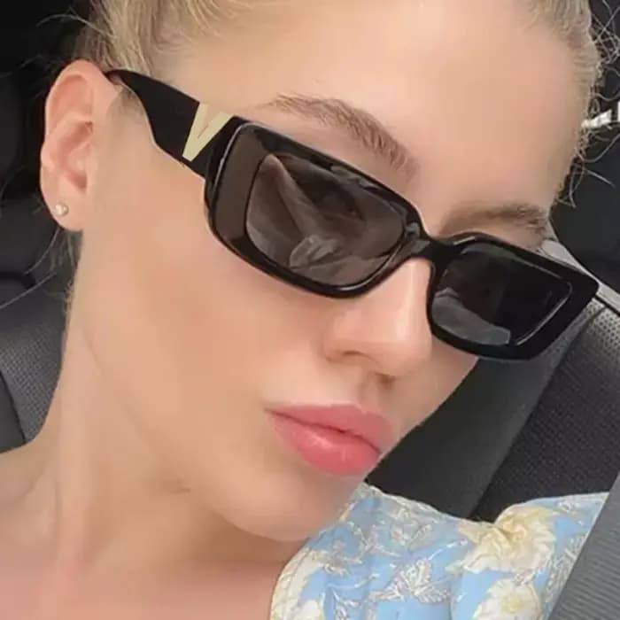 Lunettes de soleil de luxe rétro pour femmes