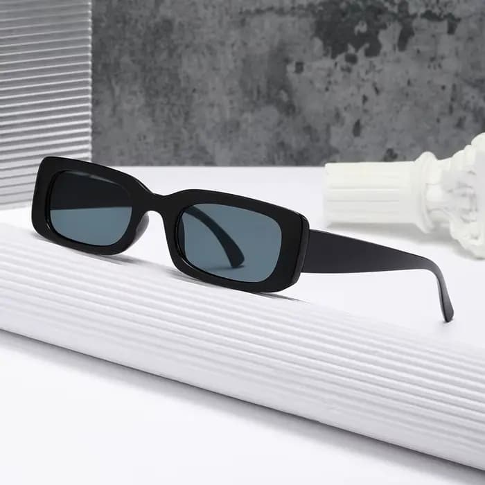 Lunettes de soleil carrées noires pour hommes
