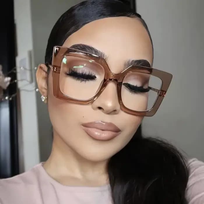 2025 nouvelle mode lunettes cadre carré Anti-lumière bleue femmes grand