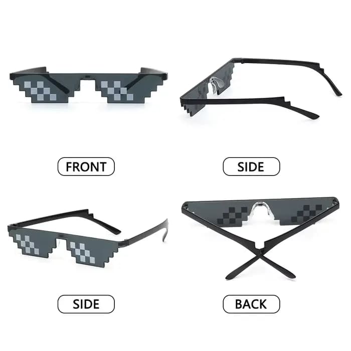 Lunettes de soleil Pixel Mosaic ThDPLife pour hommes et femmes