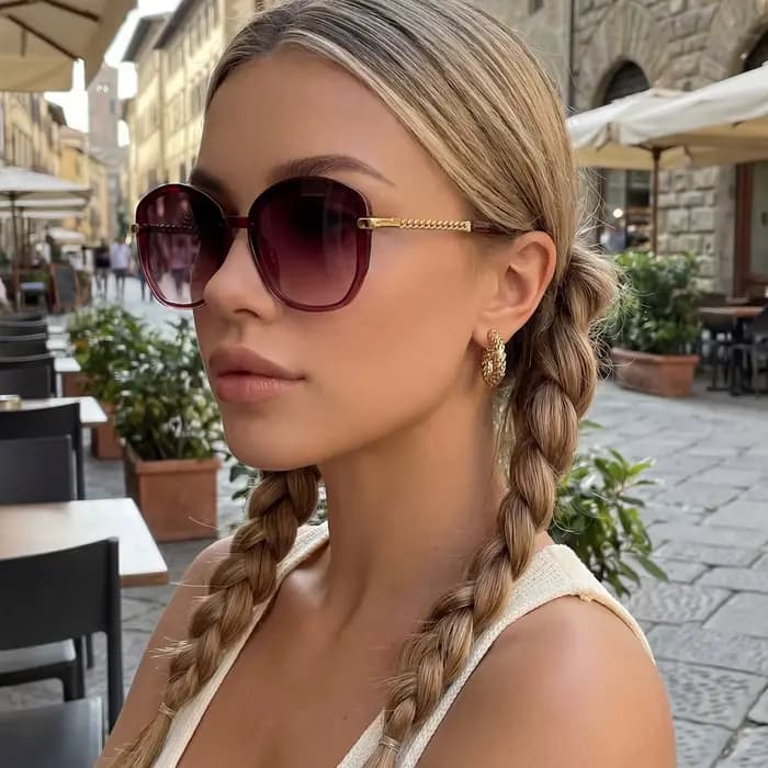 1 paire de lunettes de mode pour femmes