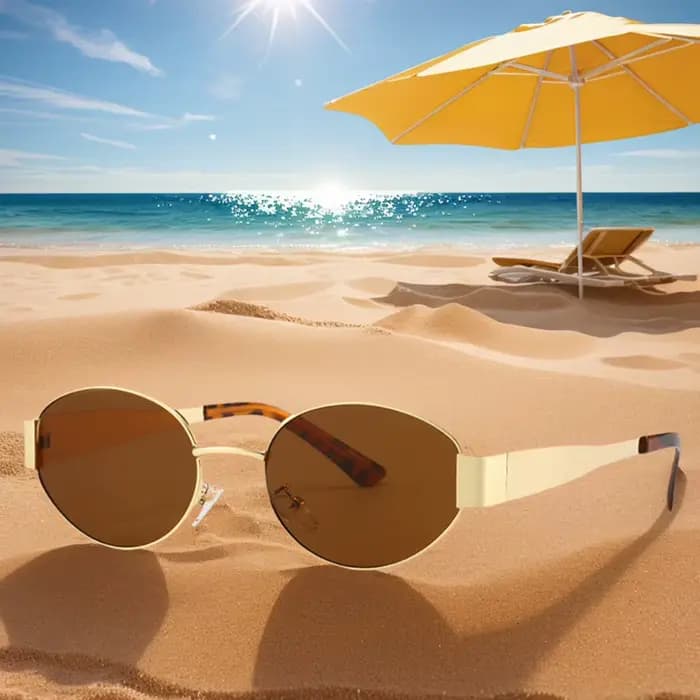 Lunettes de soleil rétro de luxe unisexe Vintage