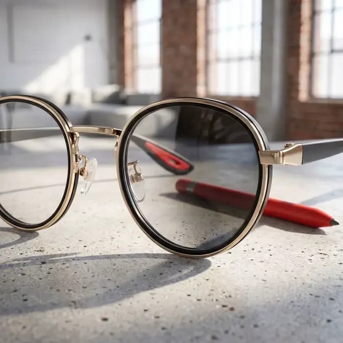Lunettes de soleil rétro à verres de couleur changeante