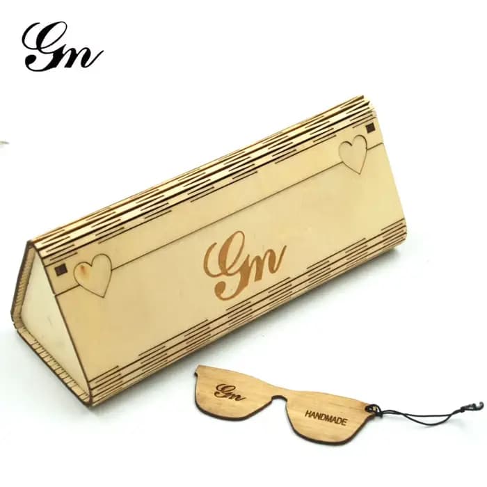 Boîte à lunettes en bois naturel et bambou GM avec 5 modèles différents de boîtes
