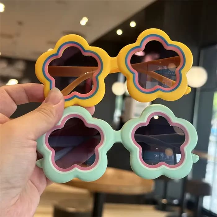 Lunettes de soleil pour enfants en forme de tournesol