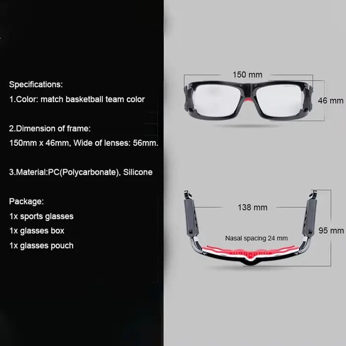 Lunettes de sport anti-collision pour hommes
