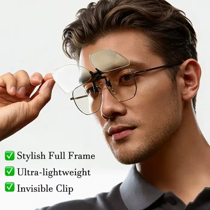 Lunettes de soleil polarisées à clipser pour homme et femme