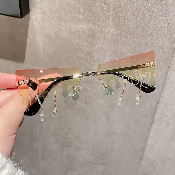 Lunettes de soleil en forme de neige fondante pour femmes