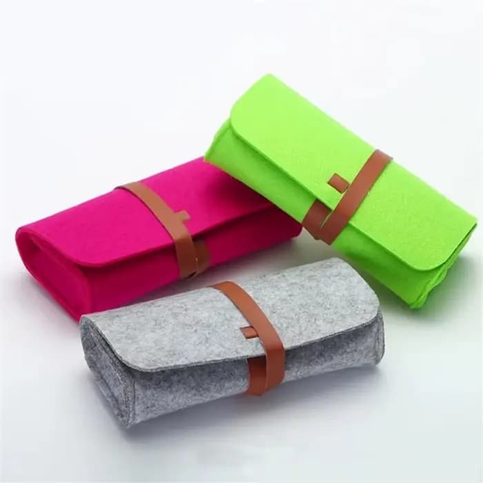 Boîtes à lunettes en tissu feutré de qualité supérieure