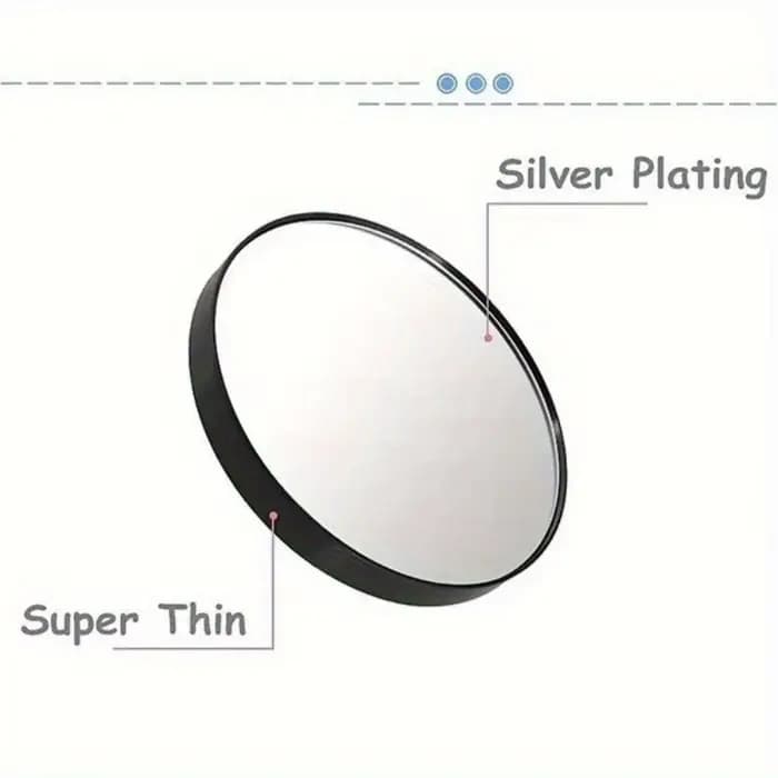 Miroir grossissant avec ventouses - grossissement 5X/10X/15X pour une application de maquillage parfaite