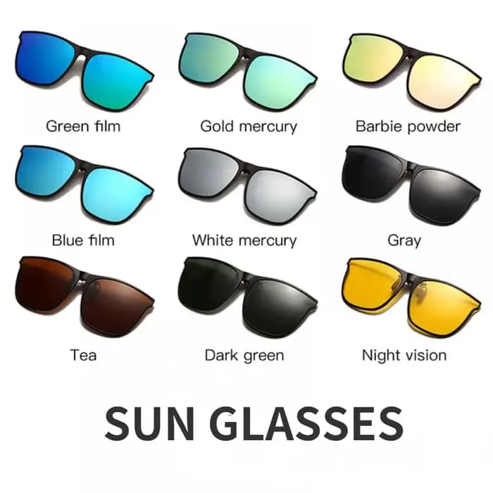 Lunettes de soleil polarisées à Clip pour hommes