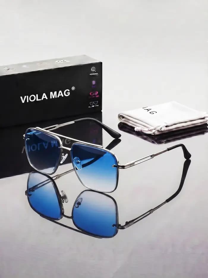 Lunettes de soleil aviateur VIOLA MAG de luxe rétro à double pont